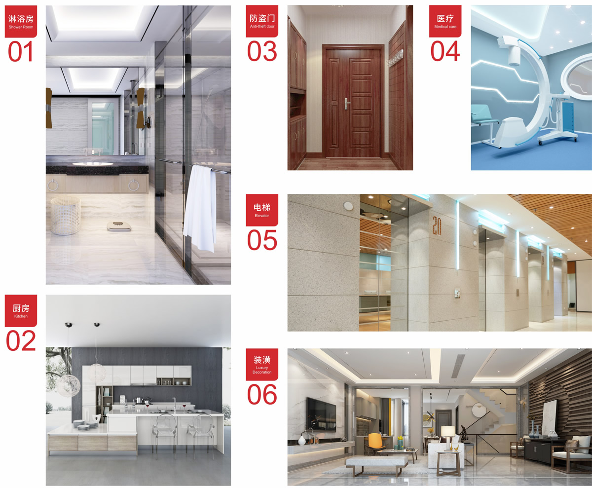 公司產(chǎn)品廣泛適用于裝飾裝潢、電梯、淋浴房、拼接防盜門、廚房設(shè)備、標(biāo)示標(biāo)牌企業(yè)、船舶、醫(yī)療器械等行業(yè)。